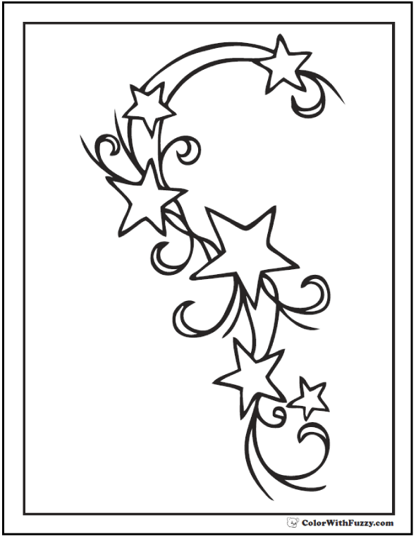 590x762 Star Coloring Page
