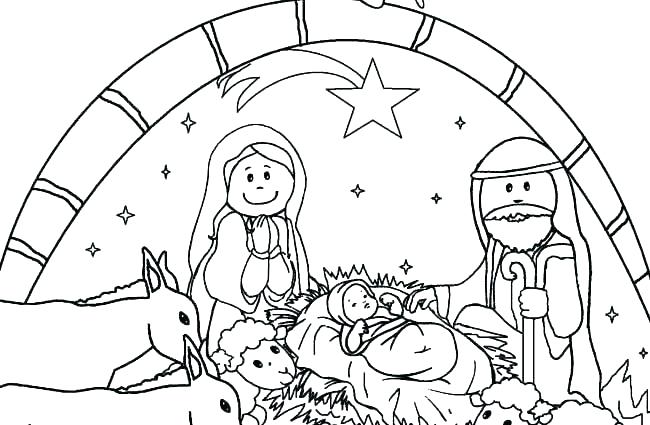 650x425 Free Printable Nativity Story Coloring Pages Page Sheet Nativi