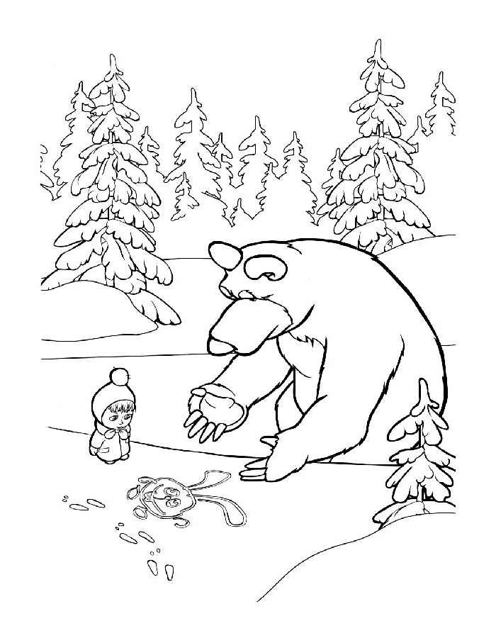 And Bear Coloring Pages 700x900 And Bear Coloring Pages