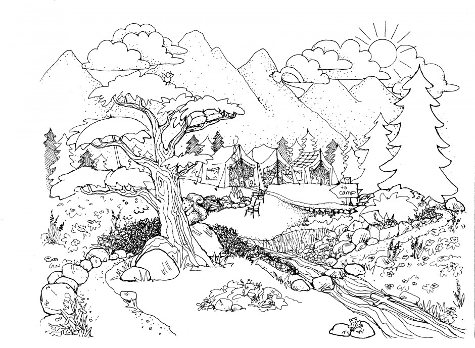 Nature Colouring Pages Awesome Nature Coloring Pages 74 940x689 Nature Colouring Pages Awesome Nature Coloring Pages 74