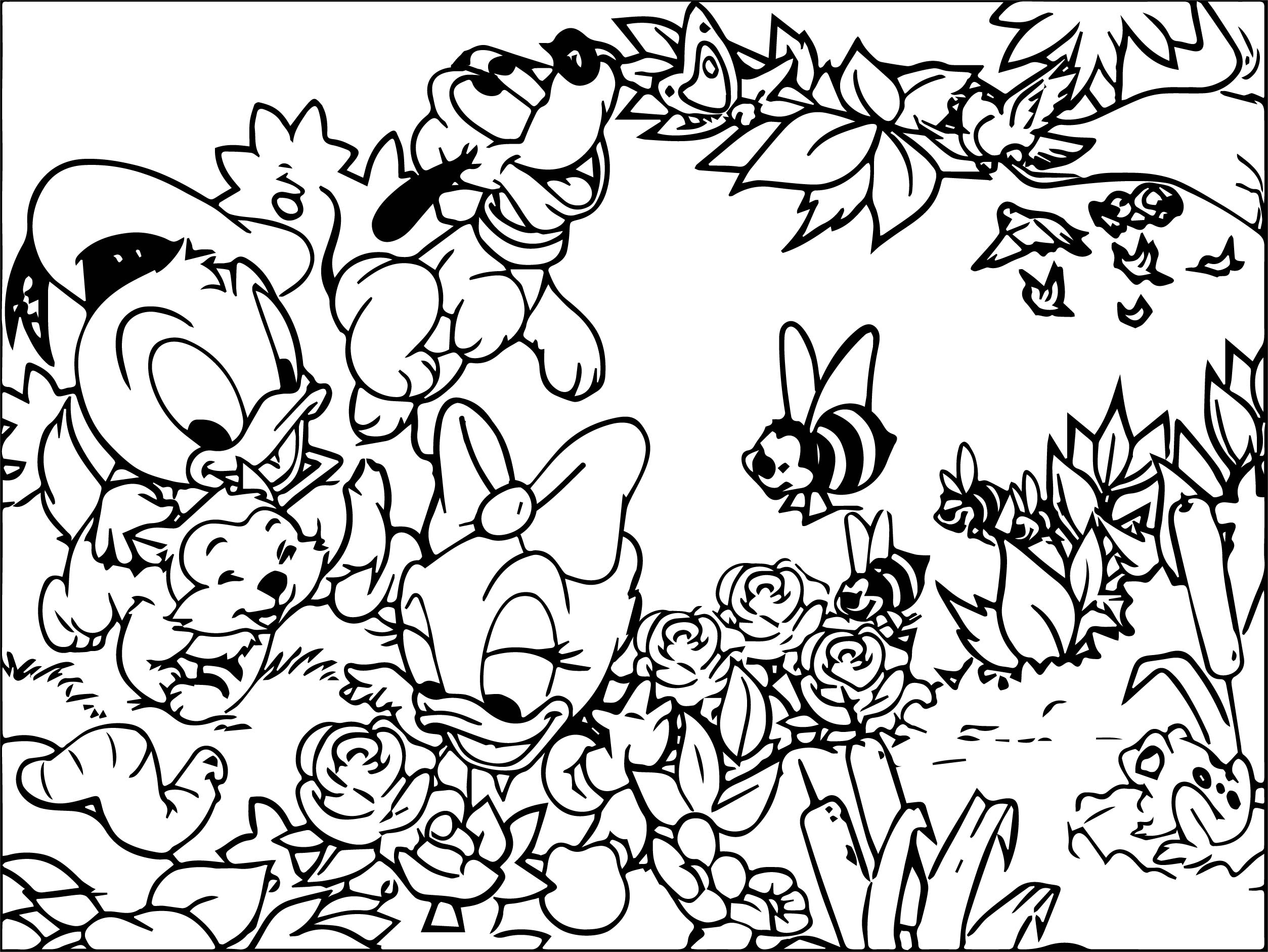 Warner Bros Baby Looney Tunes Duck Dog Nature Coloring Page 2507x1882 Warner Bros Baby Looney Tunes Duck Dog Nature Coloring Page