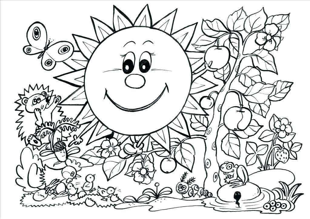 Nature Coloring Pages 1023x725 Nature Coloring Pages
