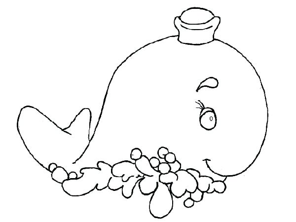 600x450 Nautical Coloring Pages Funny Whale Wearing Sailor Free Sea