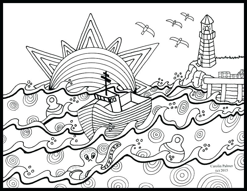 801x621 Nautical Coloring Pages Anchor Coloring Page Also Nautical