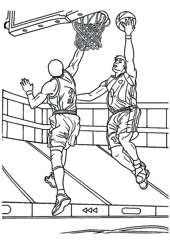 595x842 Basketball Player Coloring Pages Girl Basketball Player Coloring