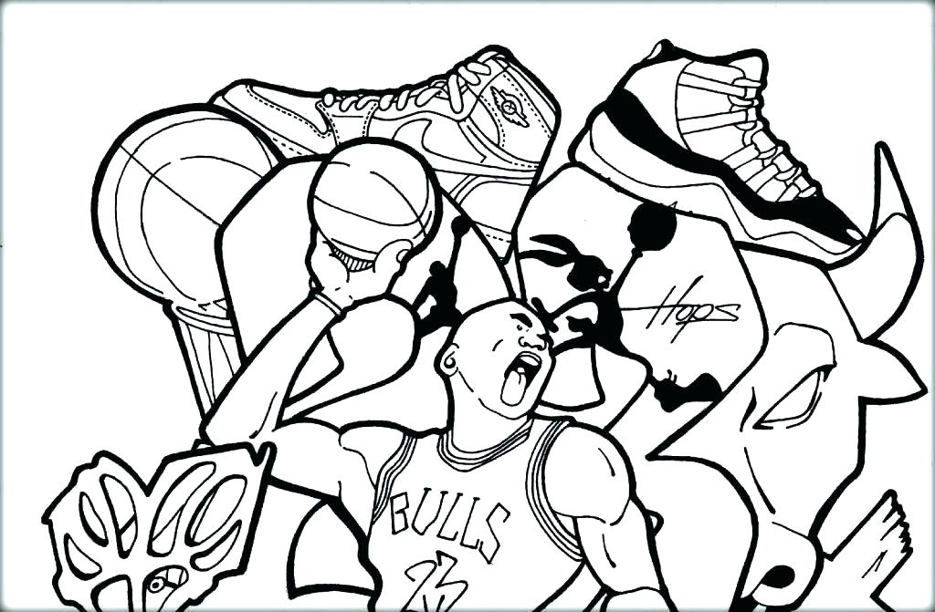 1024x671 Nba Coloring Pages Printable Coloring Page Growth Basketball