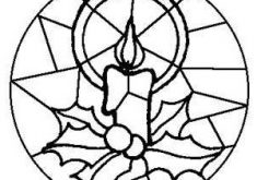 235x165 Neat Design Stained Glass Coloring Pages Free Kids Christmas