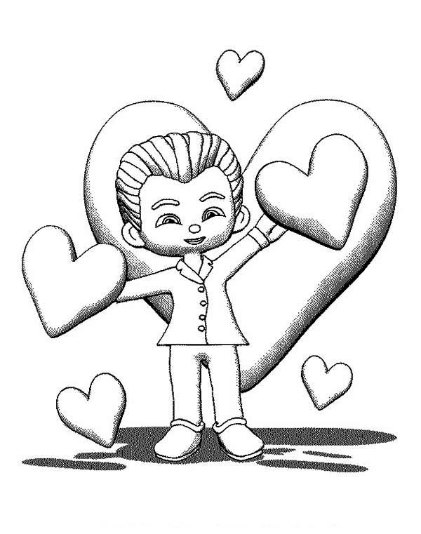 600x761 A Neat Boy In A Suit Ready For Valentine's Day Date Coloring Page