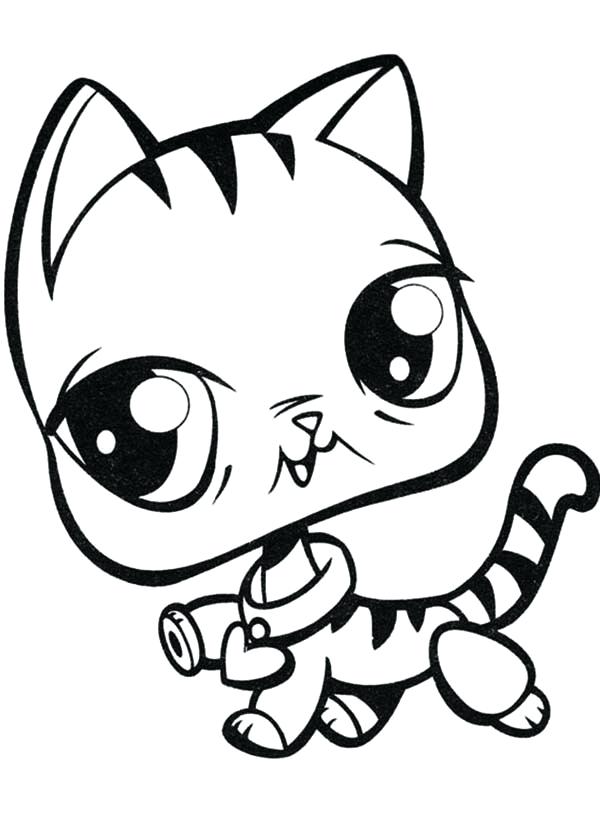 600x834 Littlest Pet Shop Free Coloring Pages Little Pet Shop Cat