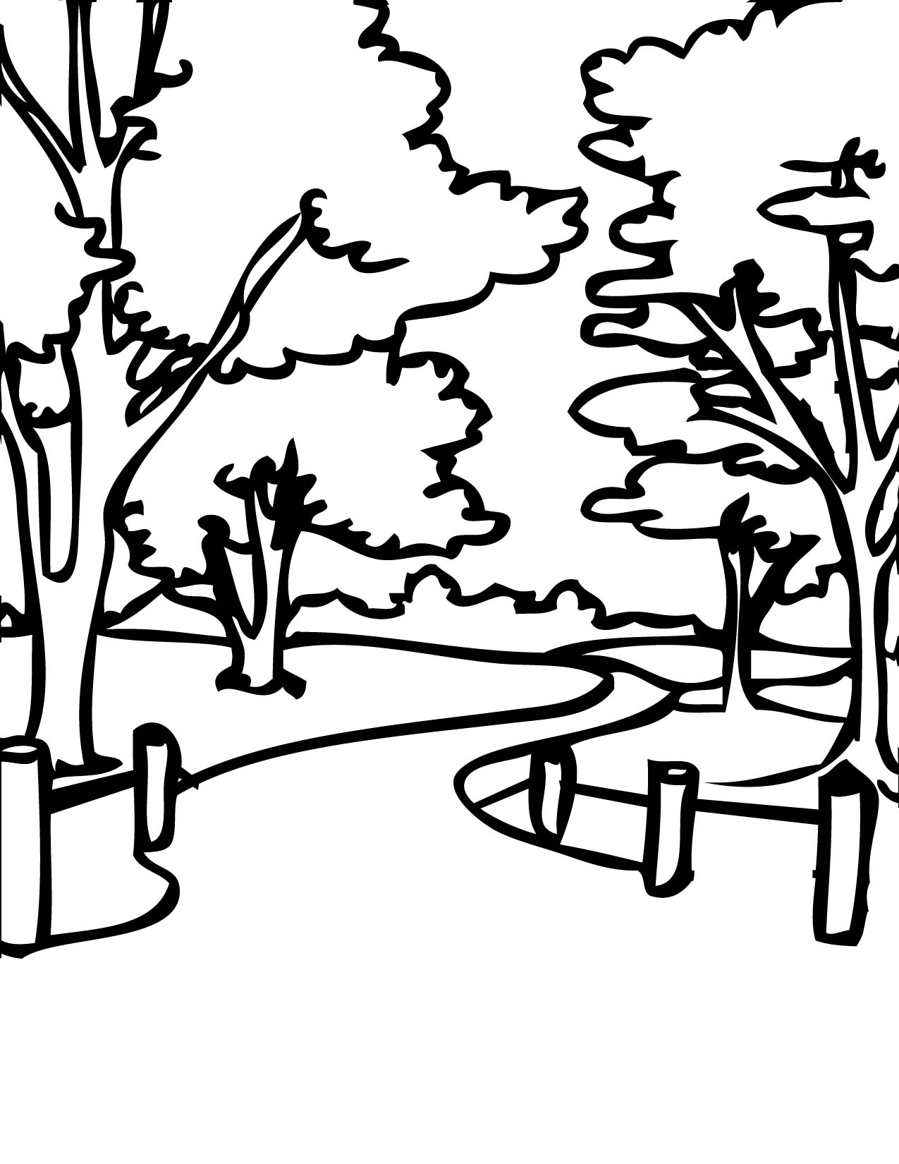 Park Coloring Page 1275x1650 Park Coloring Page