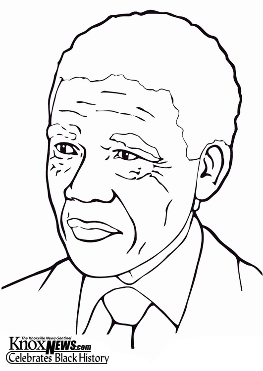 531x750 Coloring Page Nelson Mandela