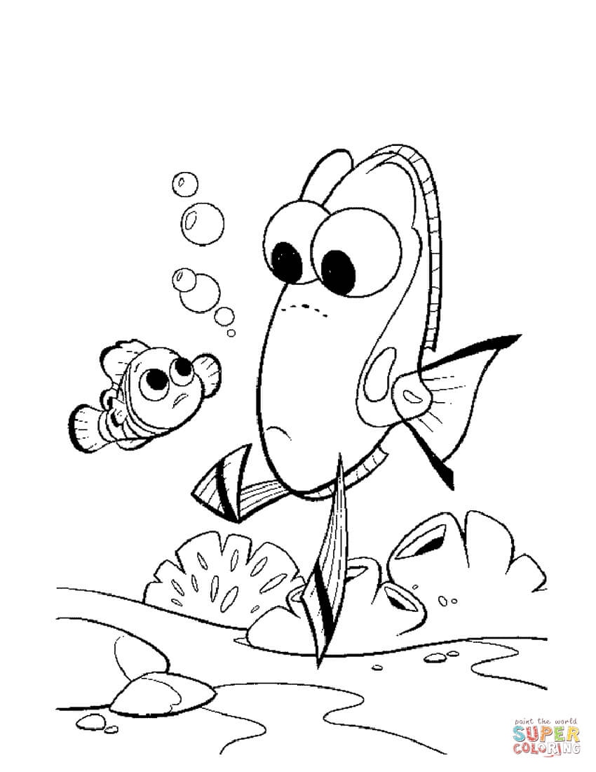 850x1100 Dory Coloring Pages Luxury Dory Nemo Coloring Page Logo