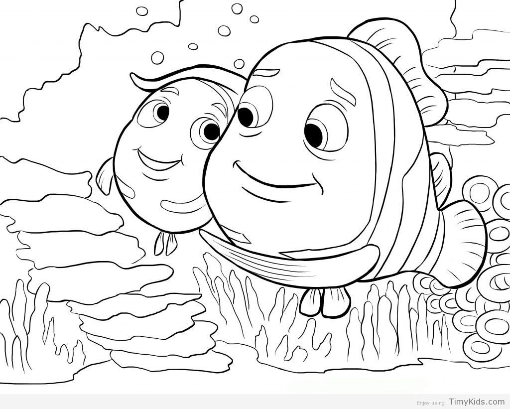 1024x821 Printable Finding Nemo Coloring Page Free Coloring Pages Download