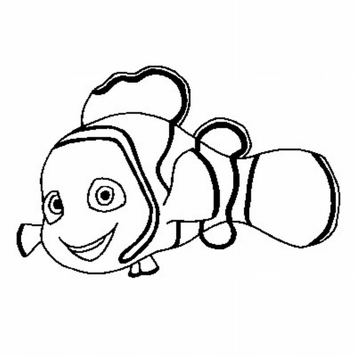 Finding Nemo Coloring Pages Nemo Sideways Playsational Stuff 1200x1200 Finding Nemo Coloring Pages Nemo Sideways Playsational Stuff