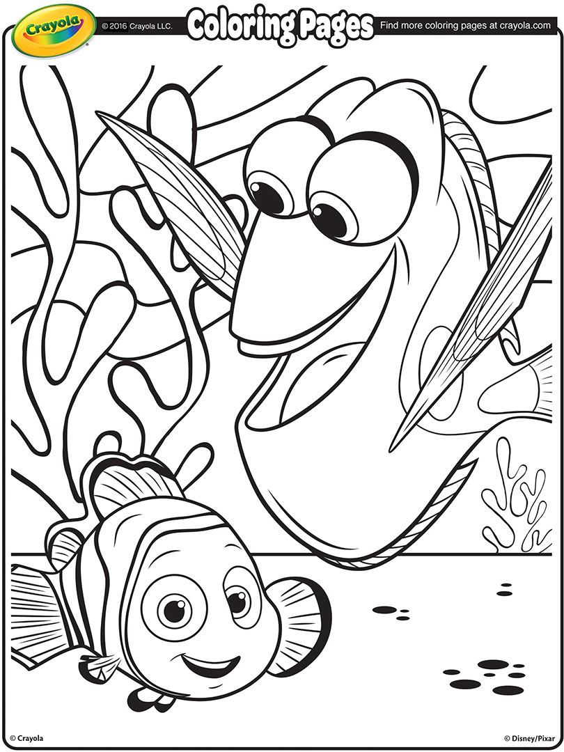 Finding Dory, Dory Amp Nemo Coloring Page 810x1080 Finding Dory, Dory Amp Nemo Coloring Page