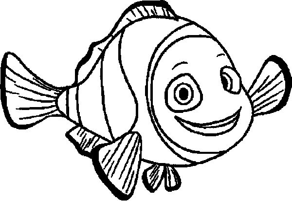 Finding Nemo Marlin Smile Finding Nemo Coloring Pages 600x413 Finding Nemo Marlin Smile Finding Nemo Coloring Pages