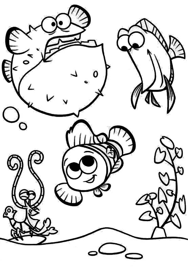 Puffer Fish Coloring Pages 600x851 Puffer Fish Coloring Pages