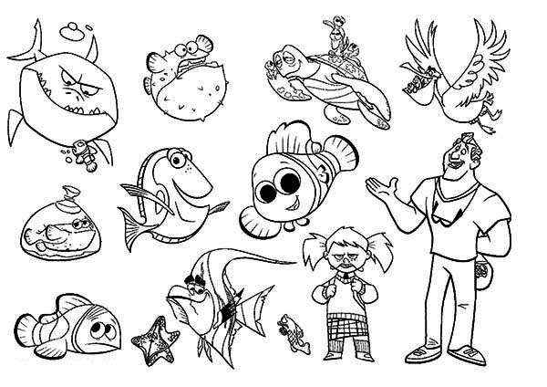 600x424 Printable Finding Nemo Coloring Pages Coloring Me