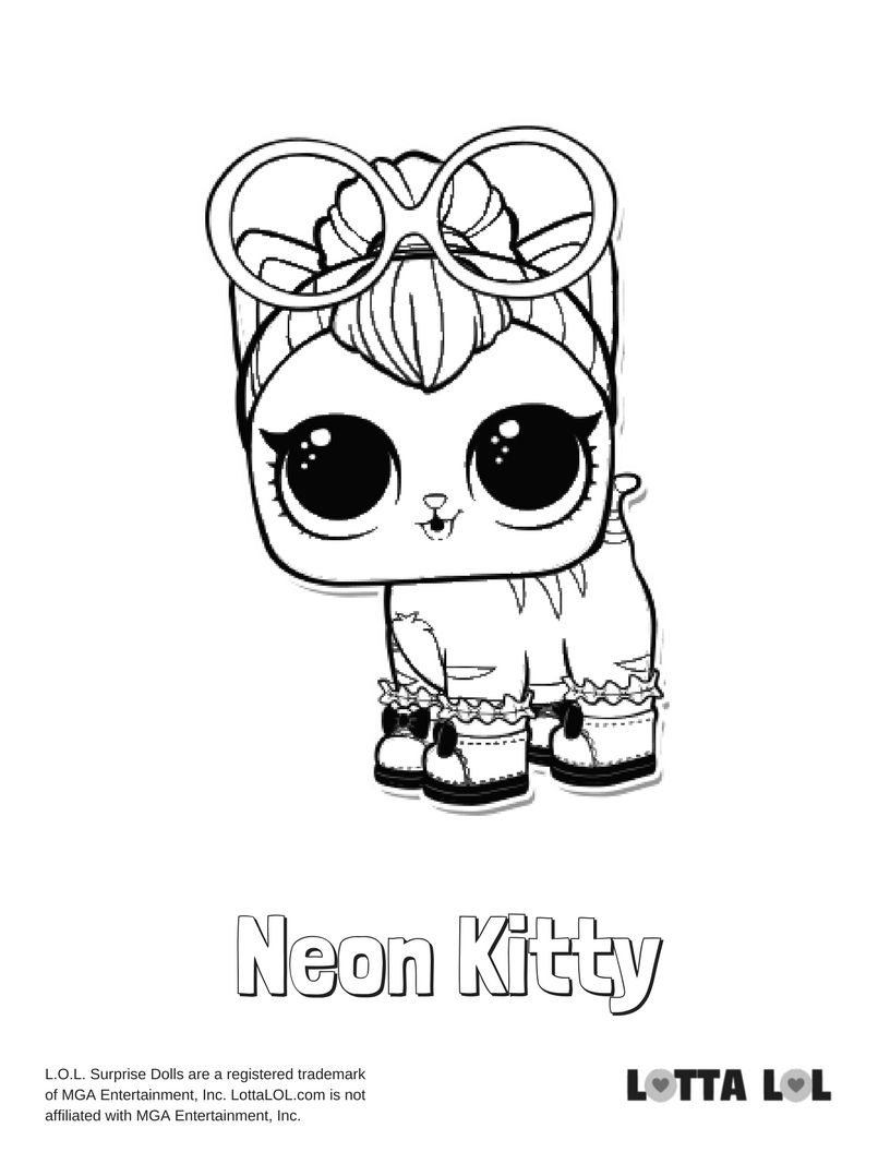 Neon Kitty Lol Surprise Doll Coloring Page Neon, Kitty And Dolls 816x1056 Neon Kitty Lol Surprise Doll Coloring Page Neon, Kitty And Dolls
