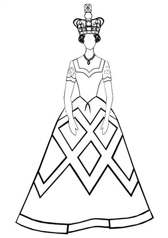 569x803 Queen Elizabeth Diamond Jubilee Coloring Pages