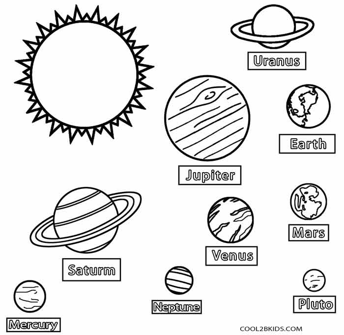 700x681 Wonderfull Design 9 Planets Coloring Page Printable Planet