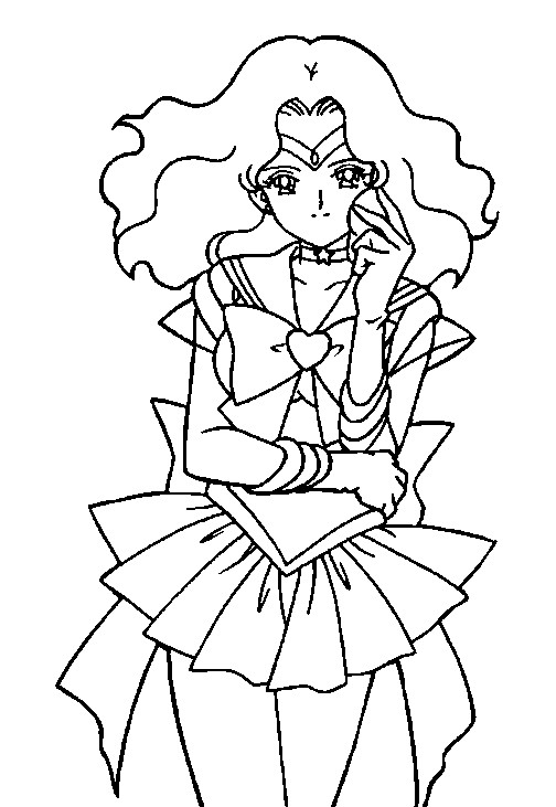 504x731 Coloring Page Sailor Moon Neptune Coloring Pages Wallpaper