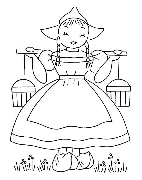 Dutch Girl, Sweet Smile Dutch Girl Coloring Pages Ha 600x759 Dutch Girl, Sweet Smile Dutch Girl Coloring Pages Ha