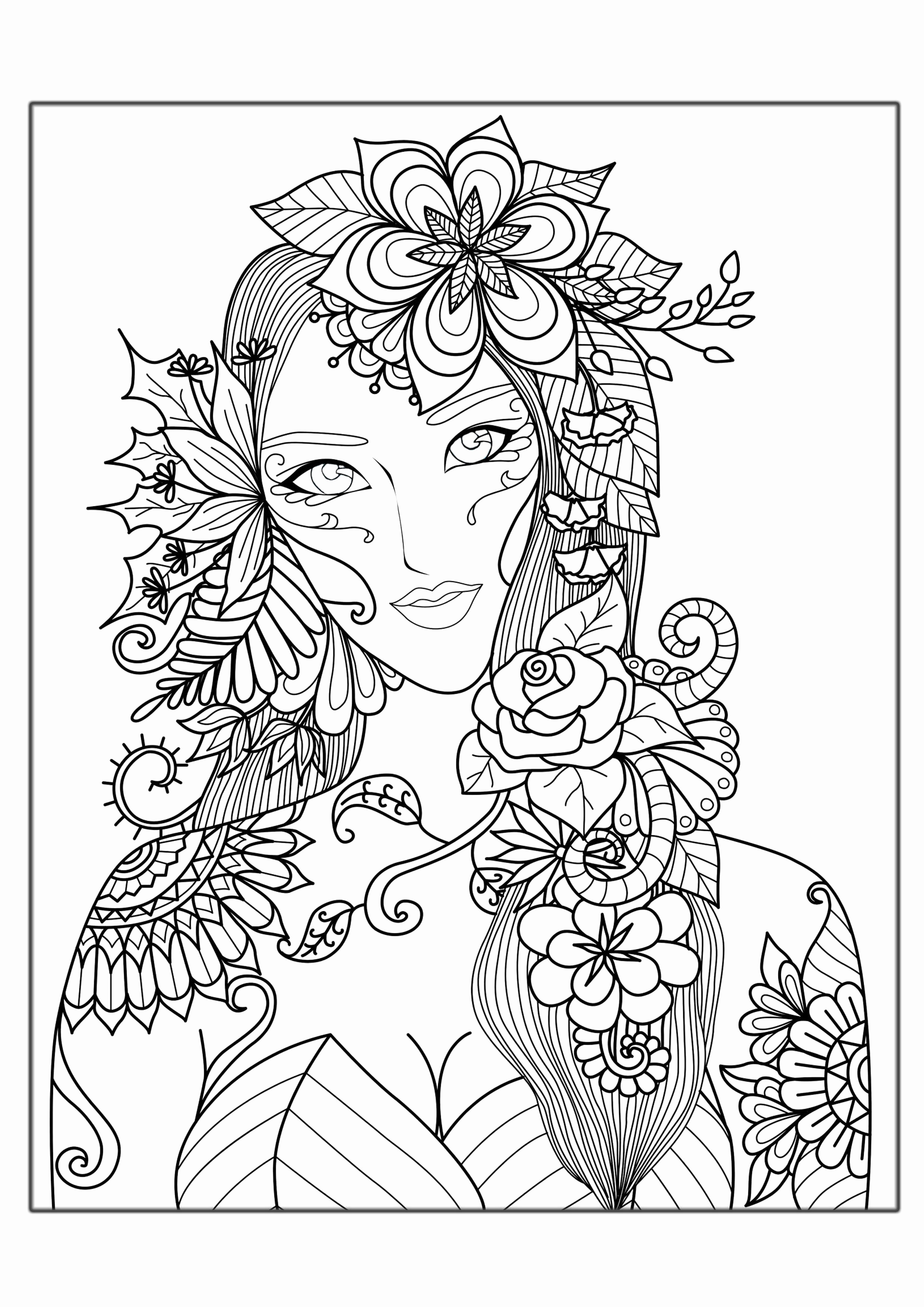 Free Printable Flower Coloring Pages For Adults Inspirational 2480x3508 Free Printable Flower Coloring Pages For Adults Inspirational