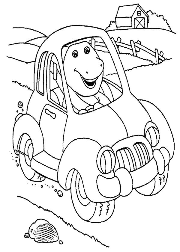 600x841 Barney New Car Coloring Pages Best Place To Color