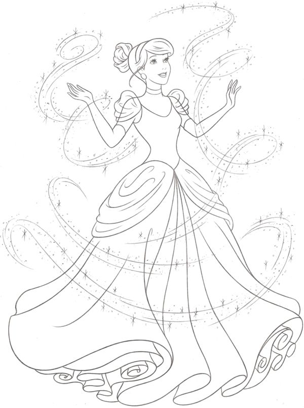 New Cinderella Coloring Pages