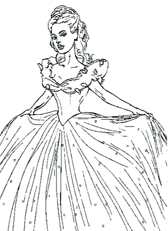 Cinderella Coloring Pages The Mice Help To Make Her Gown 581x800 Cinderella Coloring Pages The Mice Help To Make Her Gown