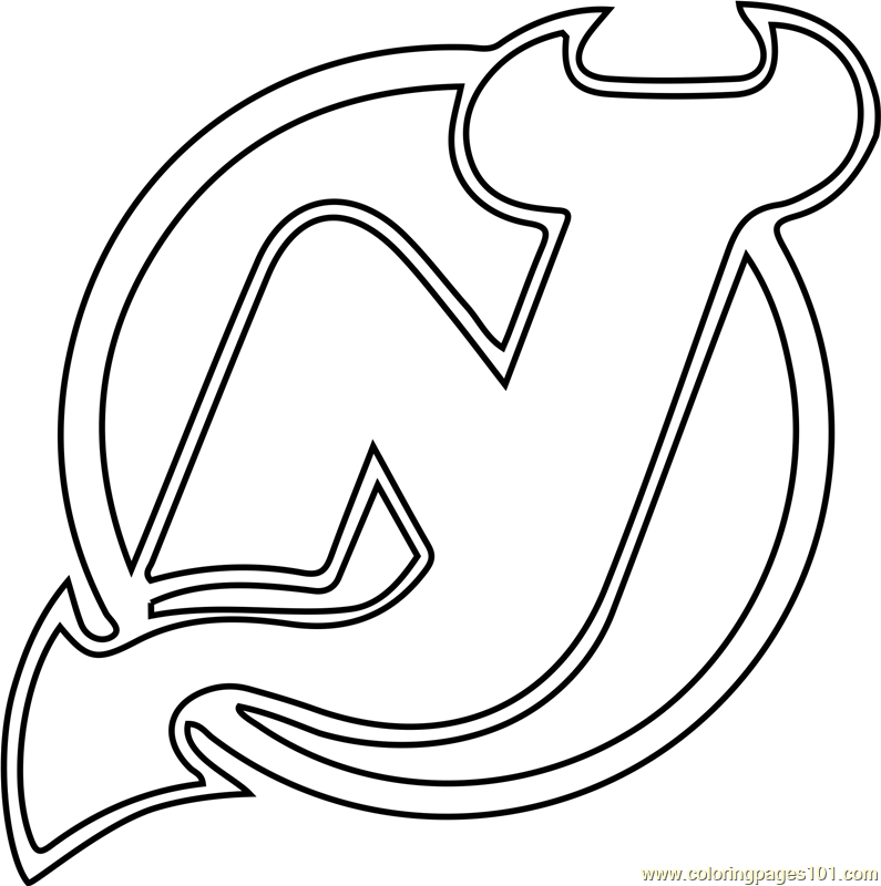 New Jersey Devils Logo Coloring Page 795x800 New Jersey Devils Logo Coloring Page