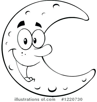 400x420 Moon Coloring Sheet