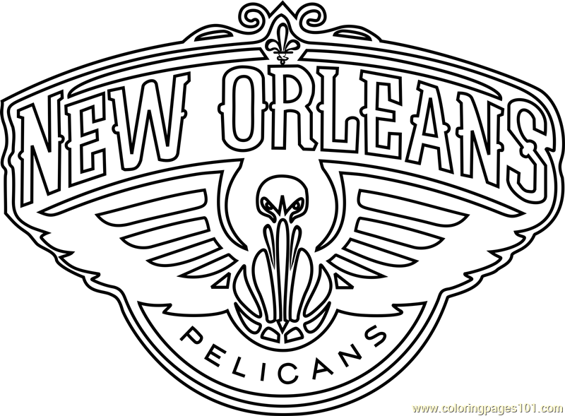 800x589 New Orleans Pelicans Coloring Page