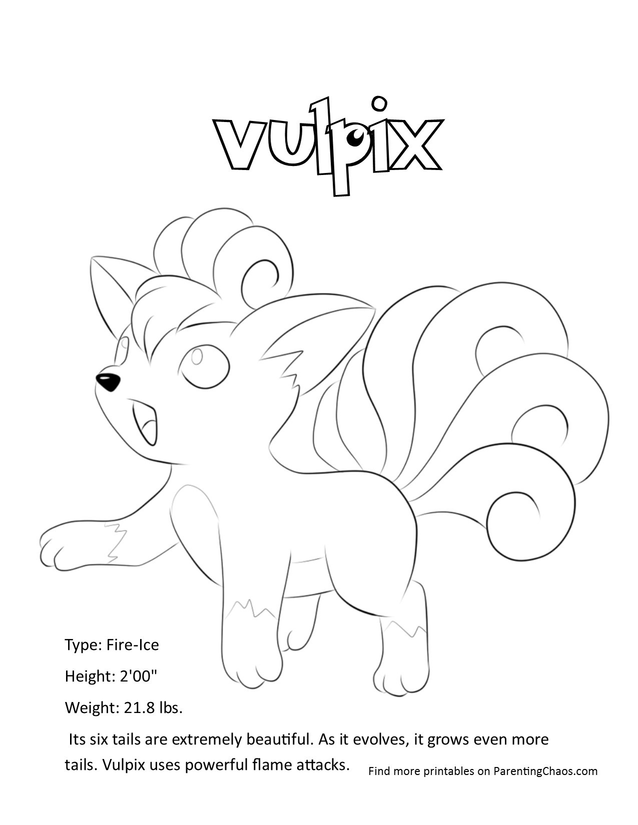 New Pokemon Coloring Pages Of Vulpix Refrence 1275x1650 New Pokemon Coloring Pages Of Vulpix Refrence