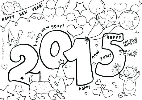 460x325 New Years Coloring Pages 2016 New Years Day Poster Coloring Page