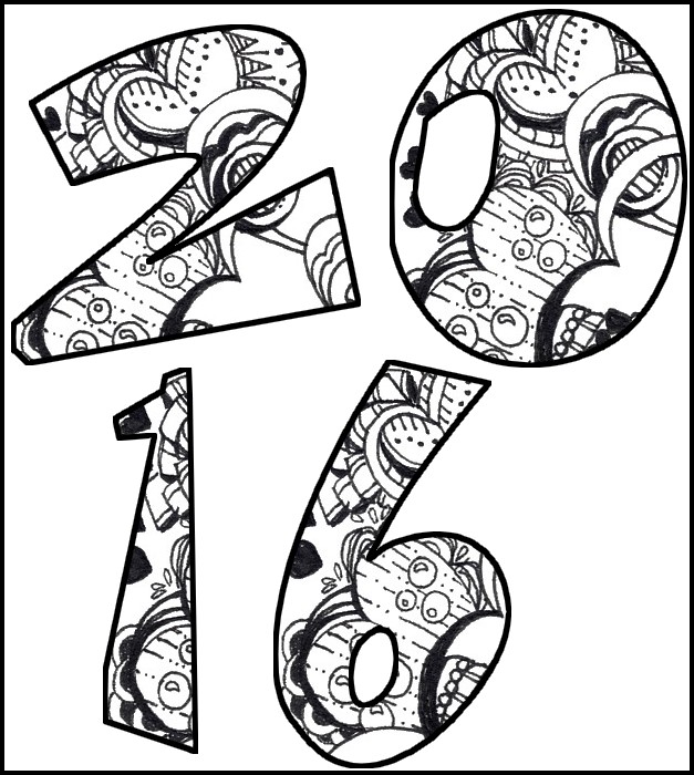 627x700 Happy New Year 2016 Coloring Pages