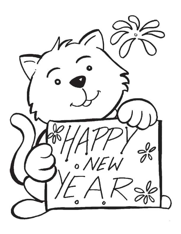 Happy New Year Coloring Pages Printable 612x792 Happy New Year Coloring Pages Printable