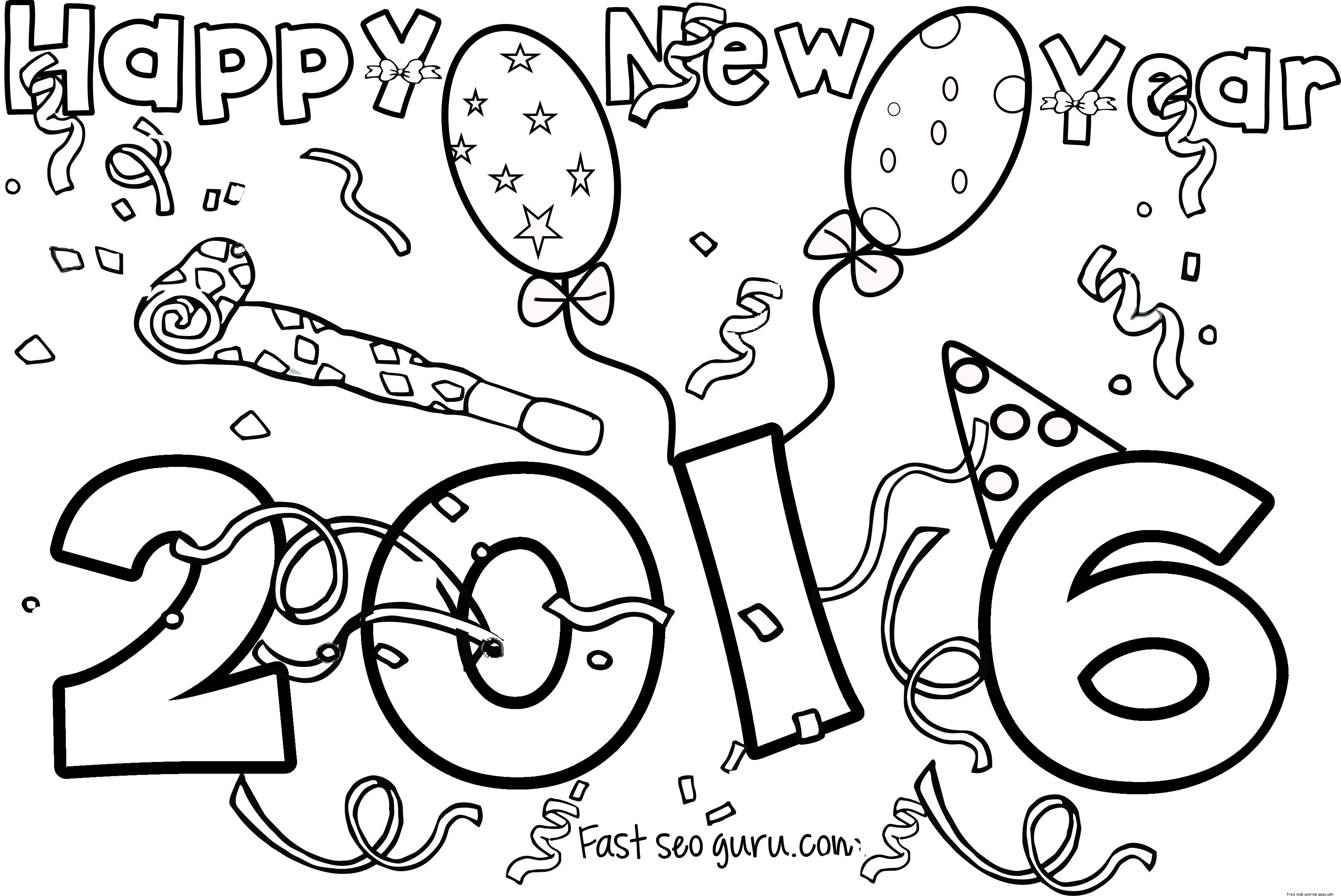 Launching Happy New Year 2017 Coloring Pages P 3399x2272 Launching Happy New Year 2017 Coloring Pages P