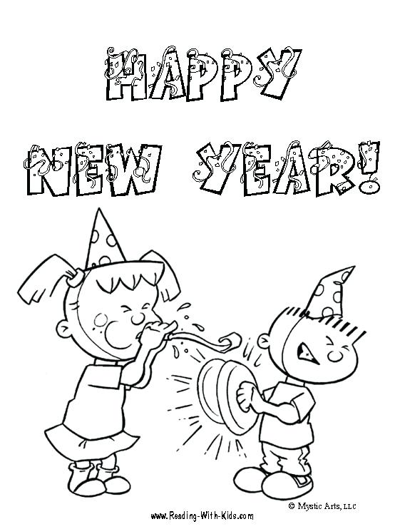 561x742 Holiday Coloring Pages Printable Happy New Year Coloring Page