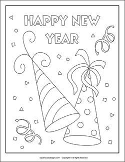 250x323 New Years Coloring Pages
