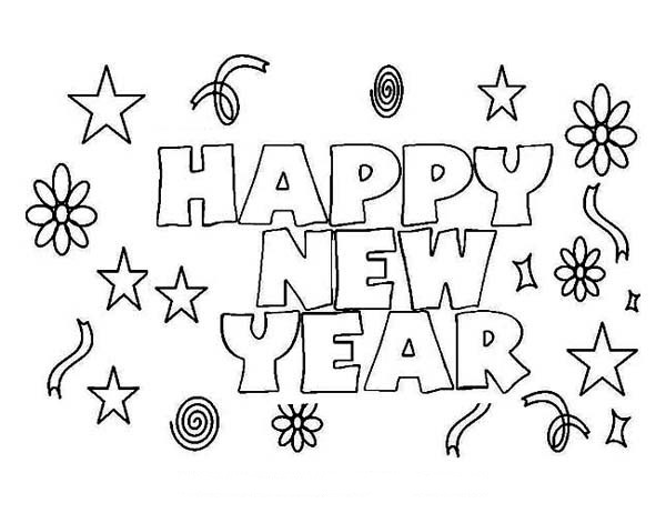 Happy New Years Coloring Pages 2018 600x462 Happy New Years Coloring Pages 2018