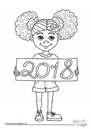 New Year Colouring Pages 320x453 New Year Colouring Pages
