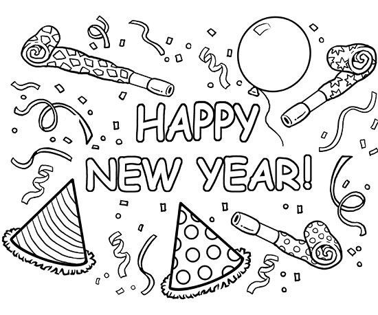 New Years 2018 Coloring Pages Elegant Printable Winter Coloring 550x458 New Years 2018 Coloring Pages Elegant Printable Winter Coloring