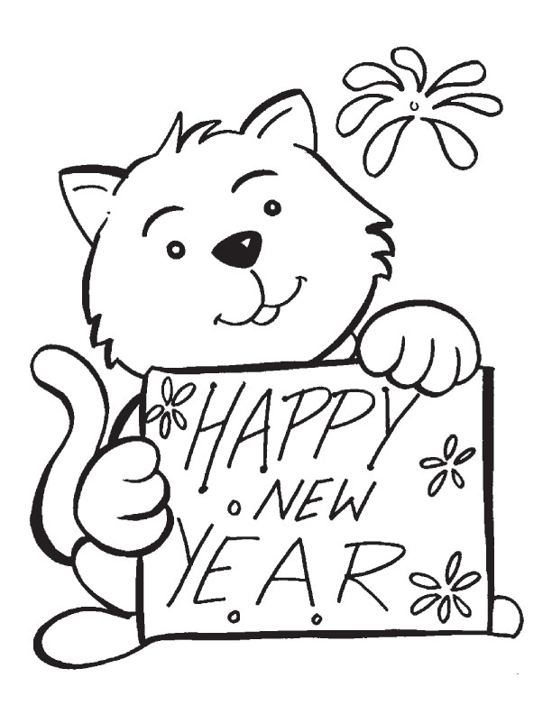 Printable Coloring Sheets For New Year 2018 612x792 Printable Coloring Sheets For New Year 2018