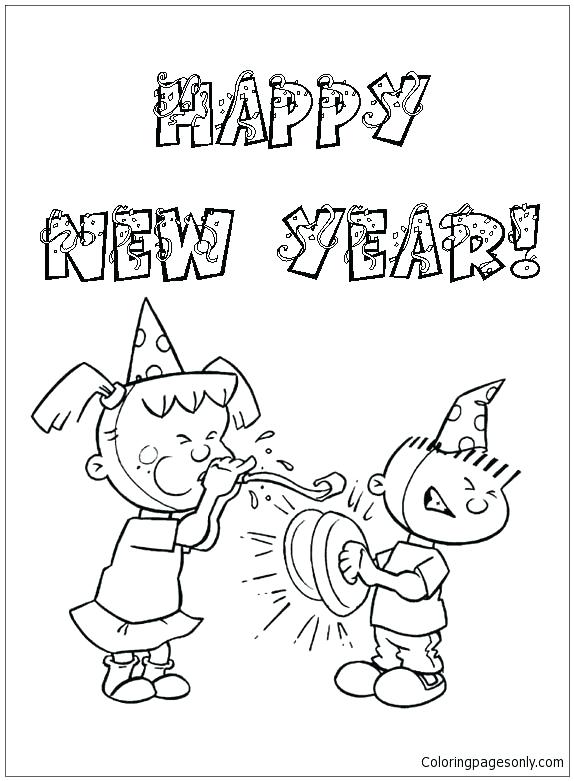 New Years Coloring Pages