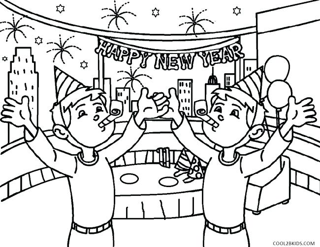 650x503 New Years Coloring Sheets Banner Coloring Pages New Years Coloring