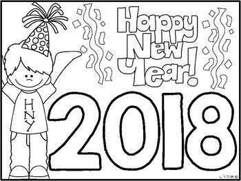 350x263 Freebie} Happy New Year Coloring Sheet Grade 1