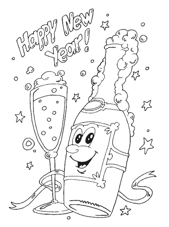 645x867 Party Happy New Year Eve Coloring Pages Happy New Year