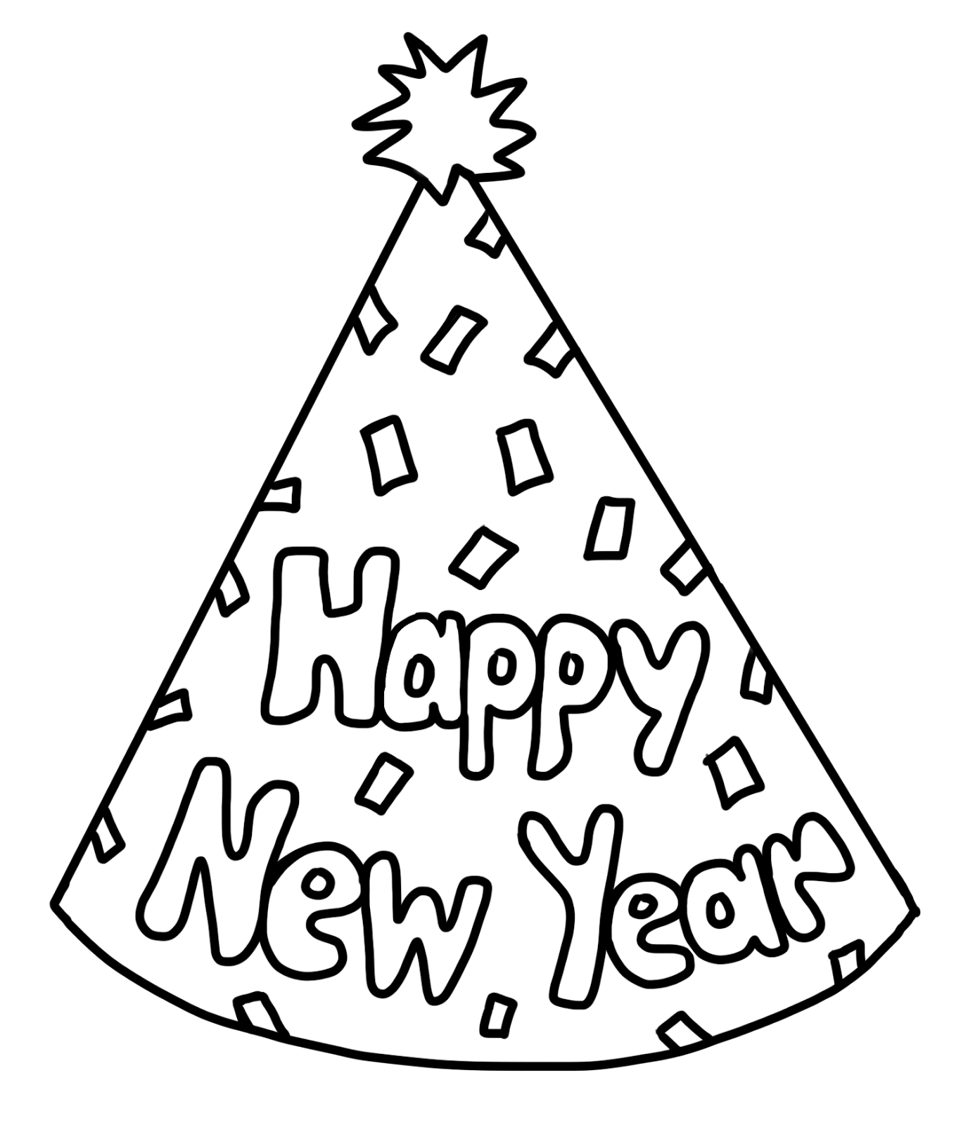 1376x1600 Special New Year Coloring Pages Free Printable
